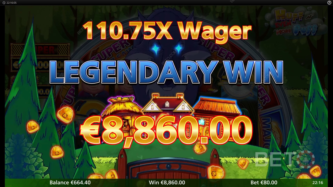 Ganhe 7.500x a sua aposta na Slot Machine Huff N