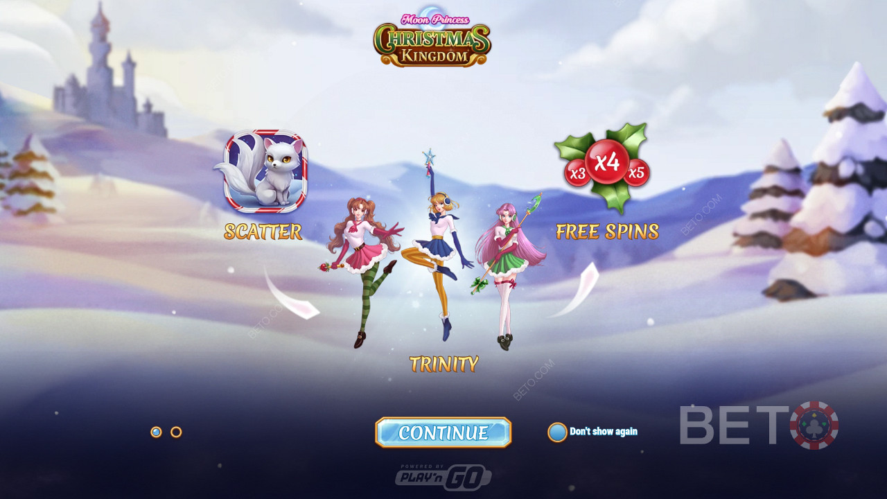 Ecrã de apresentação do Moon Princess Christmas Kingdom