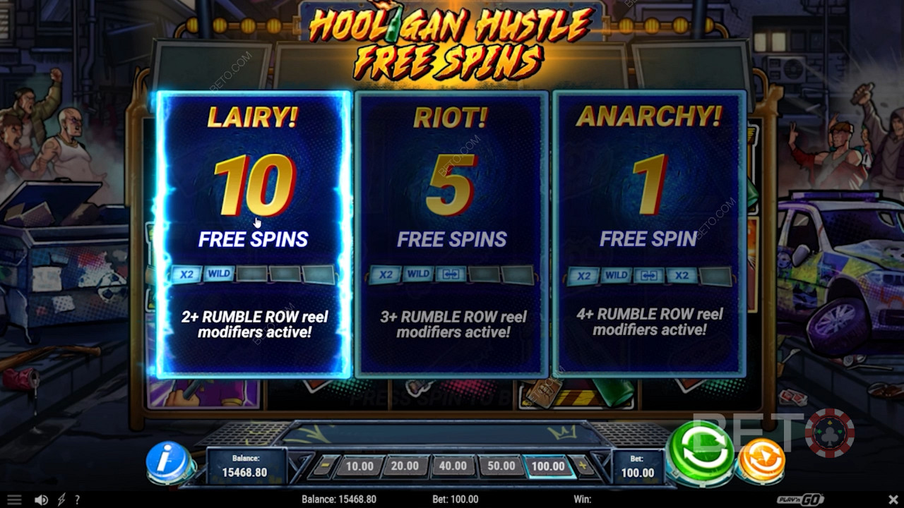 Escolher o tipo de máquina de slot Hooligan Hustle