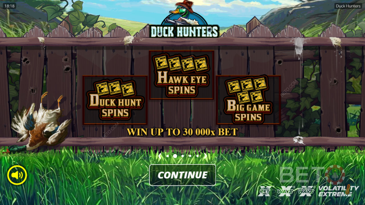 Ganhe 30.000x a sua aposta na Slot Duck Hunters!