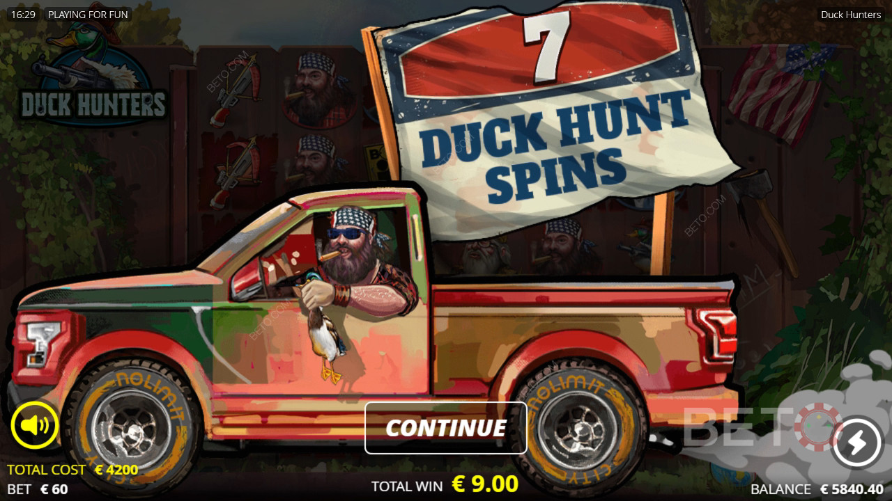 Funcionalidades de bónus explicadas em Duck Hunters por Nolimit City