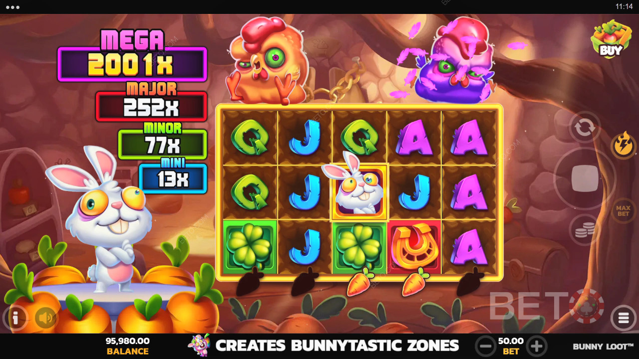 Funcionalidades de bónus explicadas em Bunny Loot por PearFiction