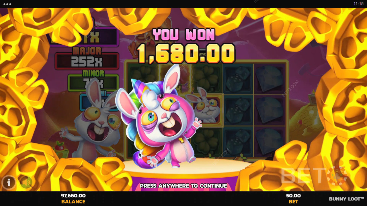 Ganhe 5.000x a sua aposta na Slot Online Bunny Loot!