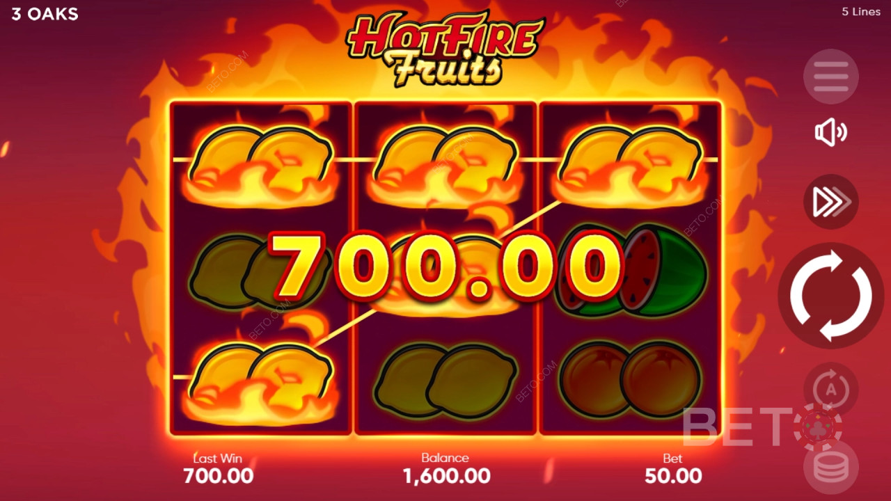 Hot Fire Fruits Avaliação por BETO Slots
