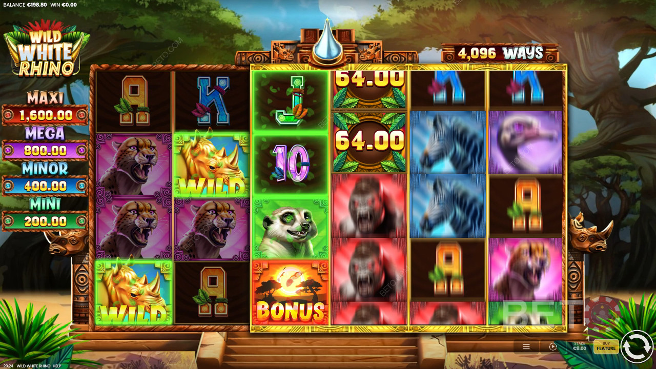Avaliação do Wild White Rhino por BETO Slots