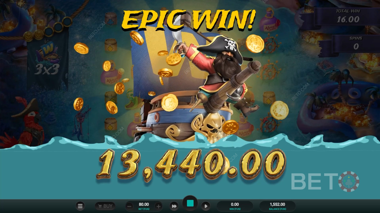 Ganhe 10.000x a sua aposta na Slot de Vídeo Kraken