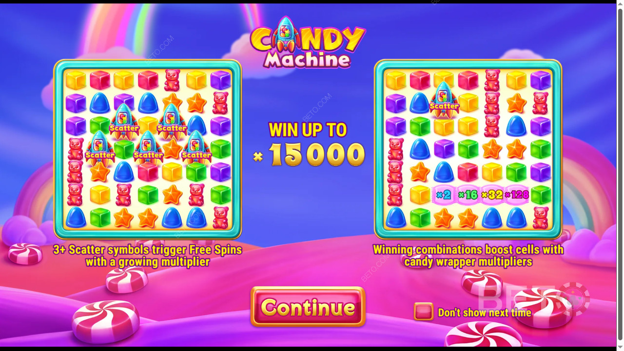 Funcionalidades de bónus explicadas em Candy Machine por Barbara Bang