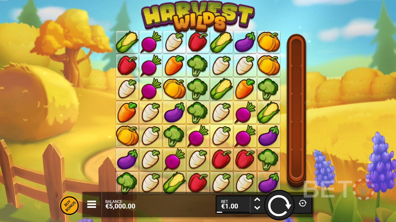 Desfrute do tema da quinta na slot online Harvest Wilds