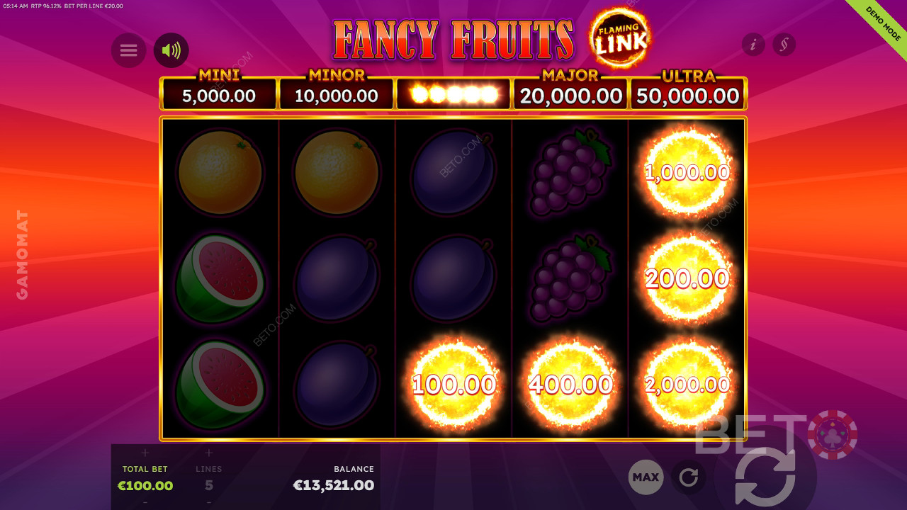7 Fancy Fruits Flaming Link Revisão por BETO Slots