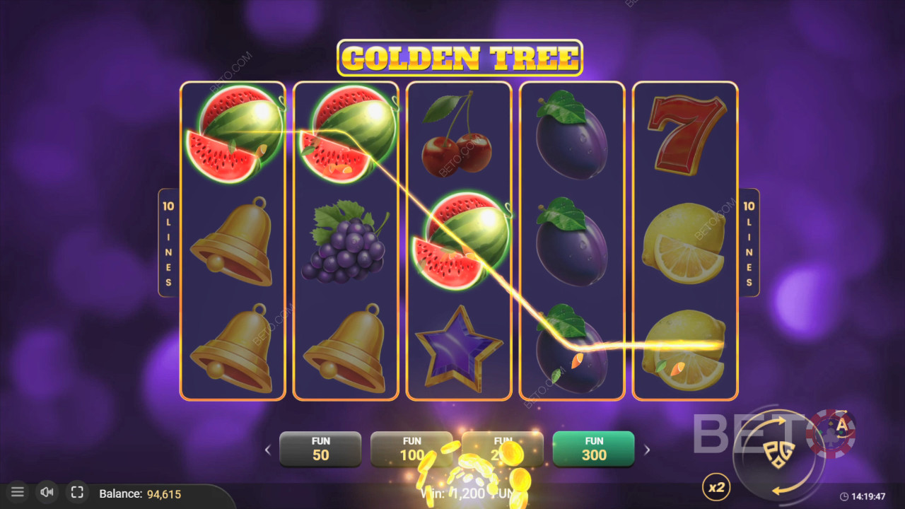 Funcionalidades de bónus explicadas em Golden Tree by Pascal Gaming