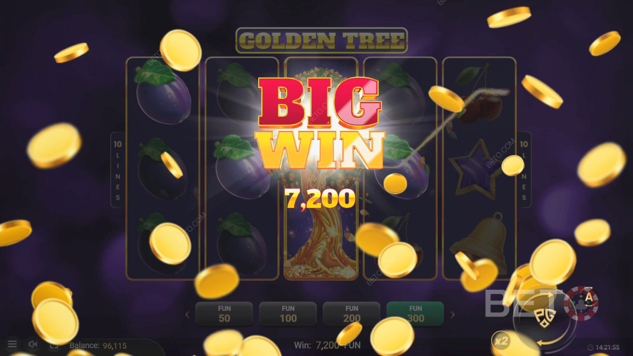 Ganhe 5.000x a sua aposta na slot de vídeo Golden Tree!