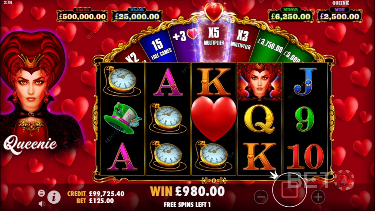 Experimente um mundo de fantasia de sonhos e riquezas na slot de casino Queenie
