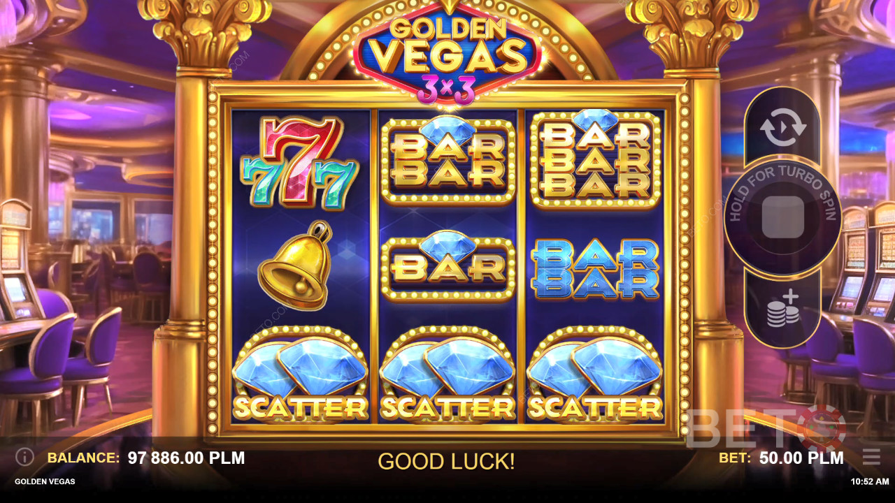 Golden Vegas 3x3 Jogo Grátis