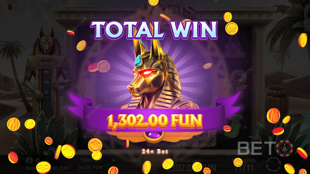 Ganhe 1.939x a sua aposta na Slot Online Treasure of Anubis!