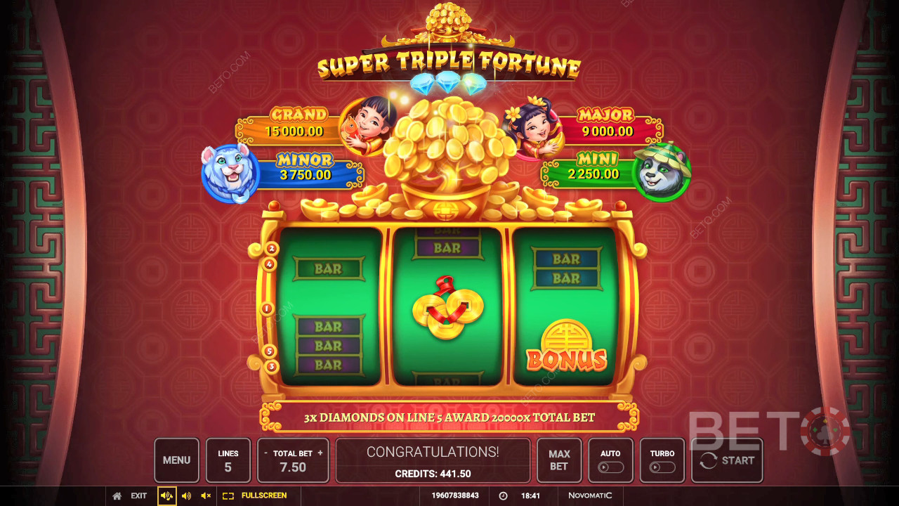 Super Triple Fortune Avaliação por BETO Slots