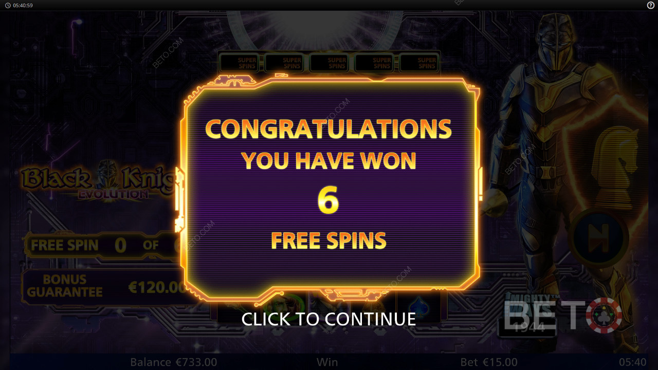 Ganhe 10.000x a sua aposta na slot Black Knight Evolution!