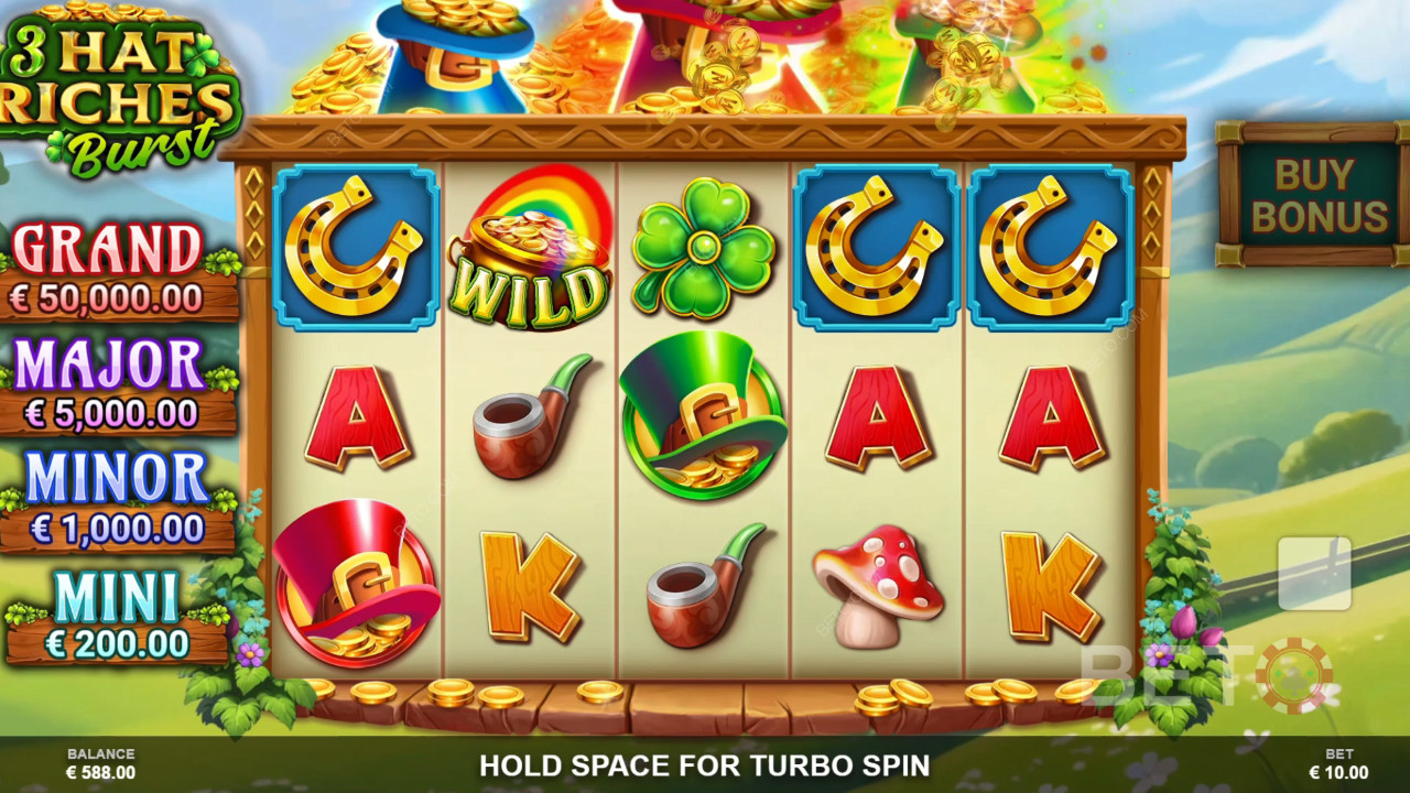 3 Hat Riches Burst Avaliação por BETO Slots