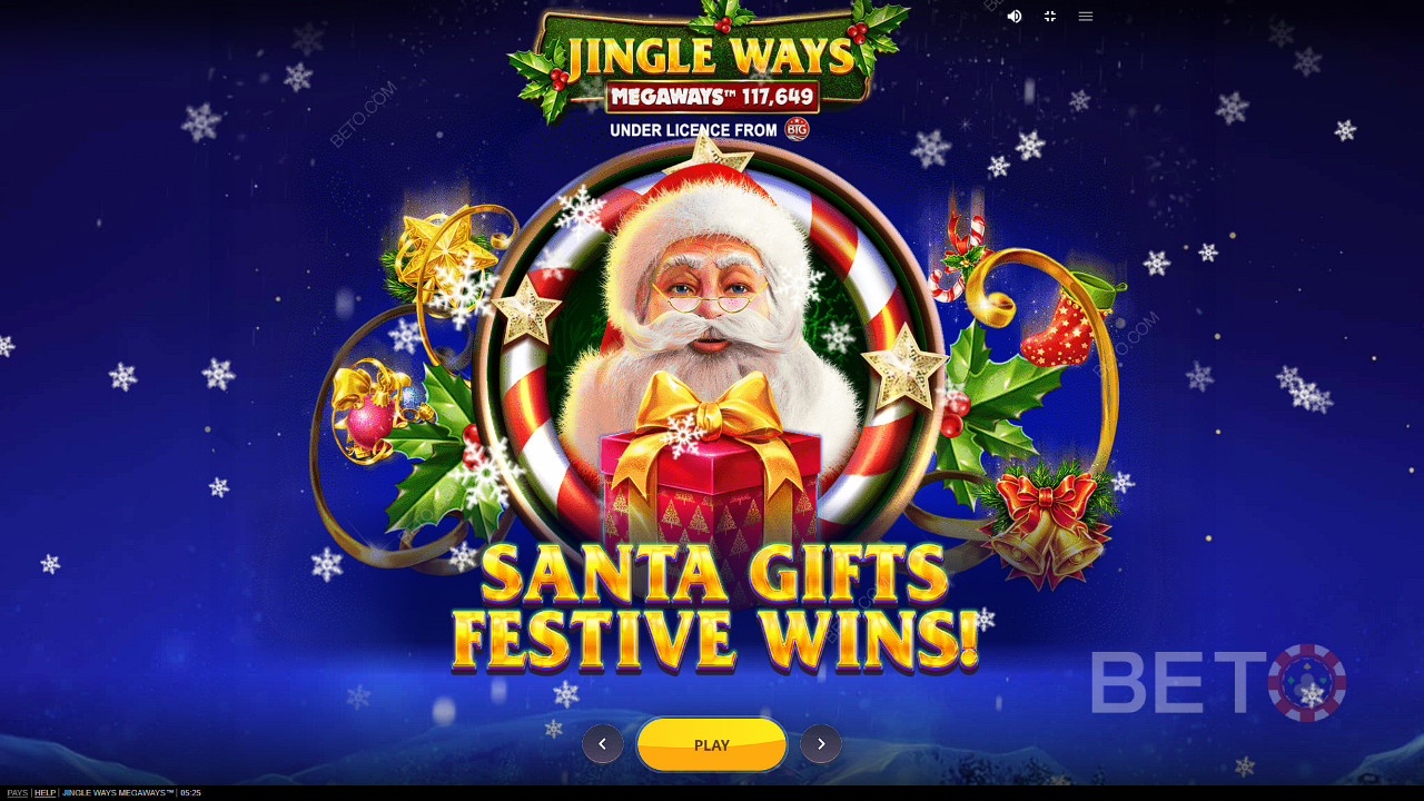 Entre no espírito natalício certo e desfrute do Natal e receba presentes na slot Jingle Way Megaways