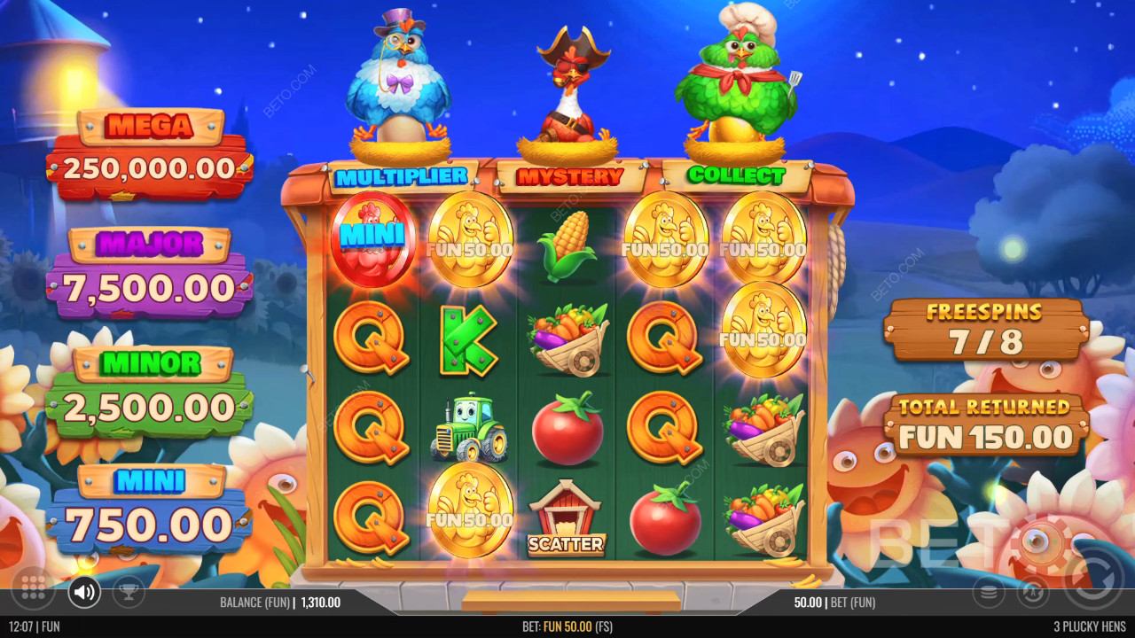 3 Plucky Hens Resenha de BETO Slots