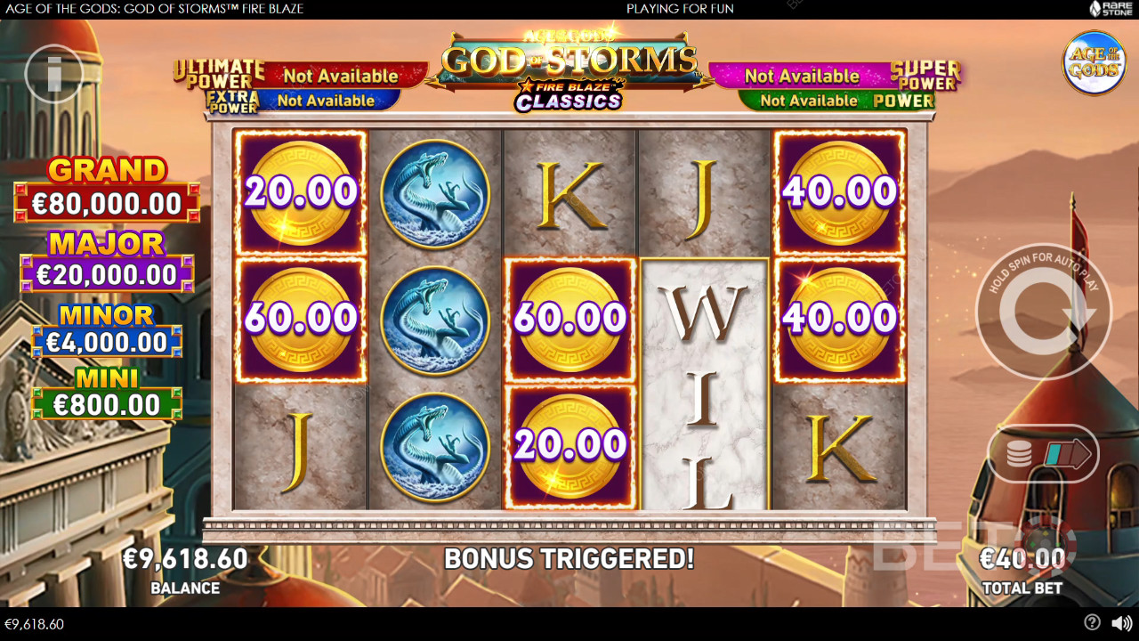 Age of the Gods: God of Storms Fire Blaze Resenha de BETO Slots