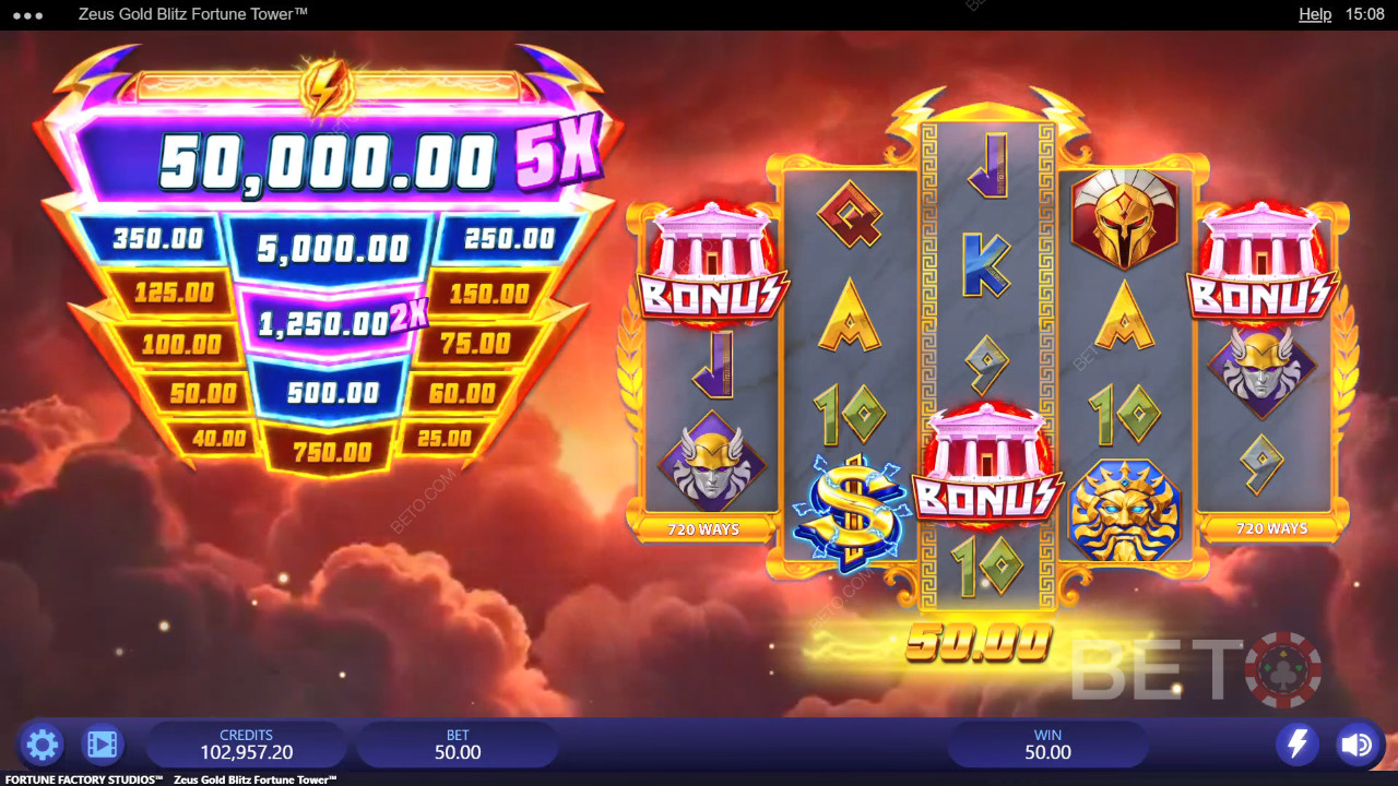 Zeus Gold Blitz Fortune Tower Avaliação por BETO Slots