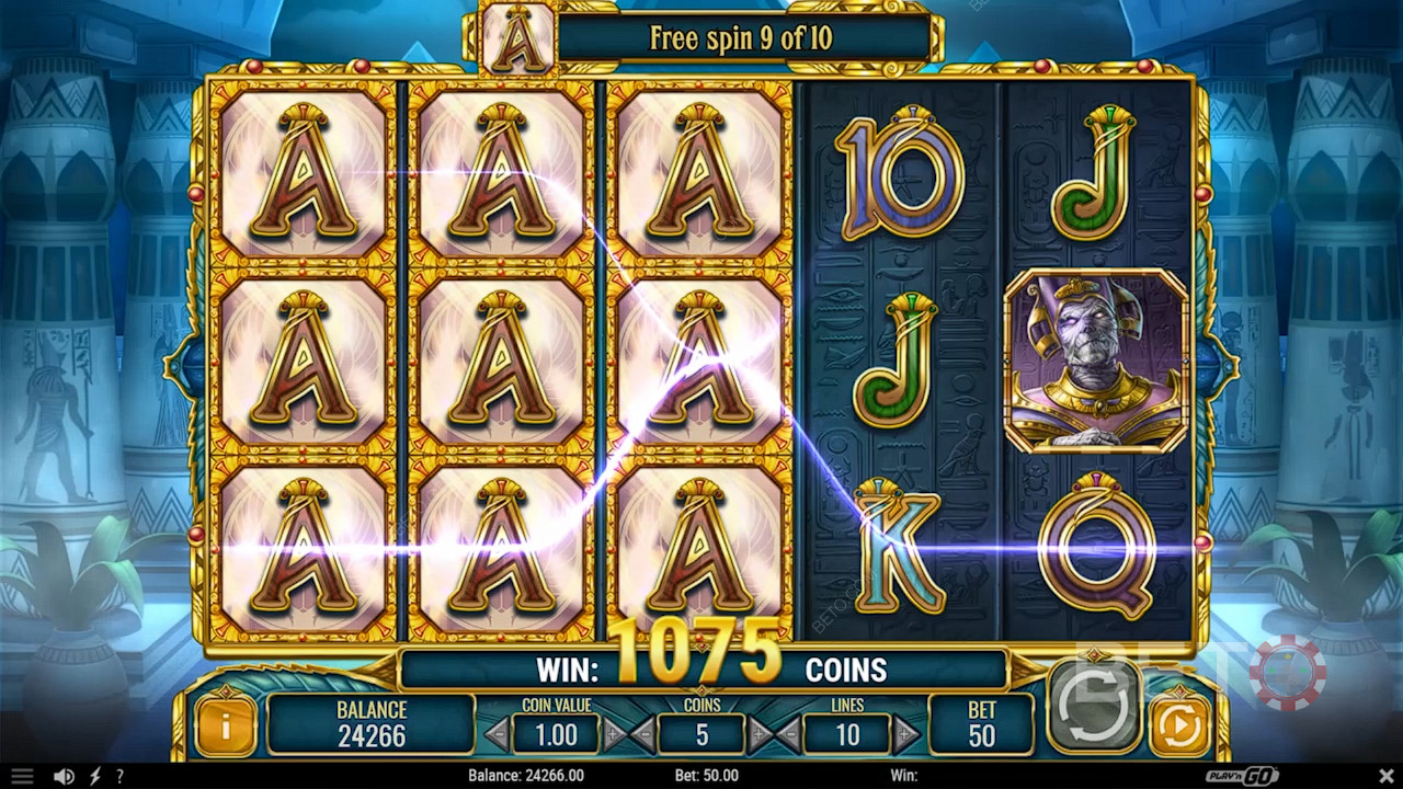 Desfrute de símbolos em expansão na slot machine Doom of Egypt