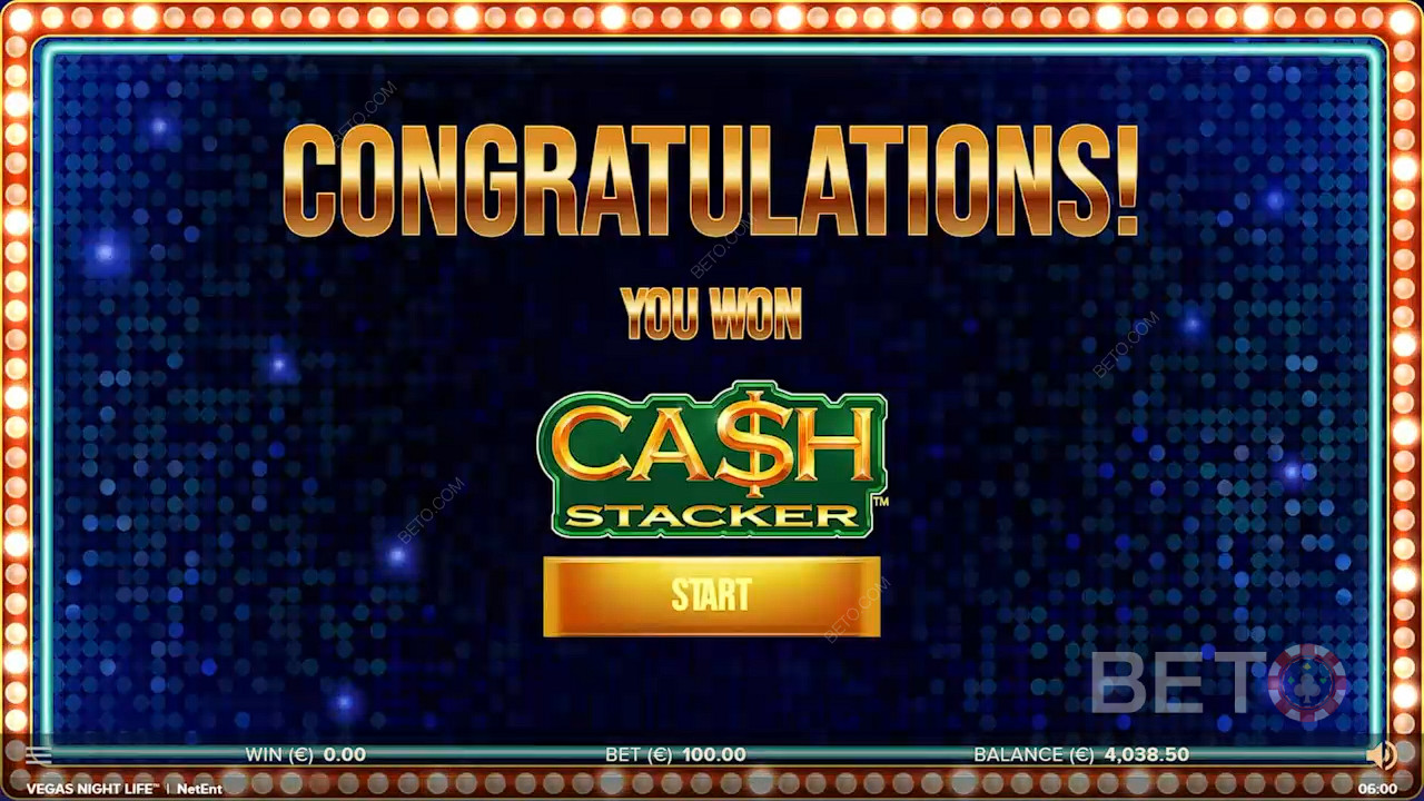 O Cash Stacker é a característica mais emocionante deste jogo de casino