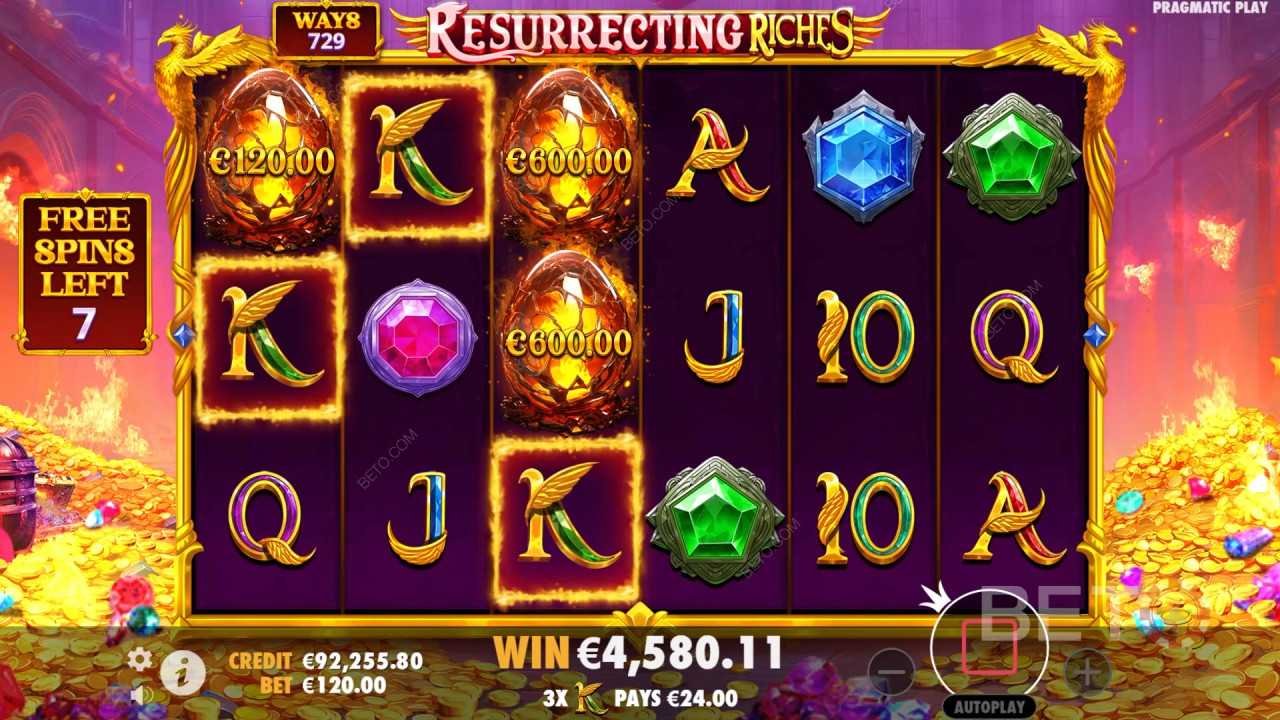 Funcionalidades de bónus explicadas em Resurrecting Riches por Pragmatic Play