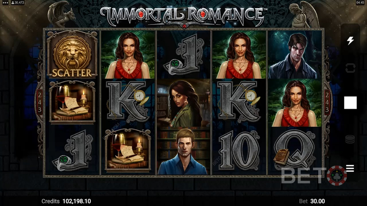 Desfrute de um tema clássico e características notáveis na slot machine Immortal Romance