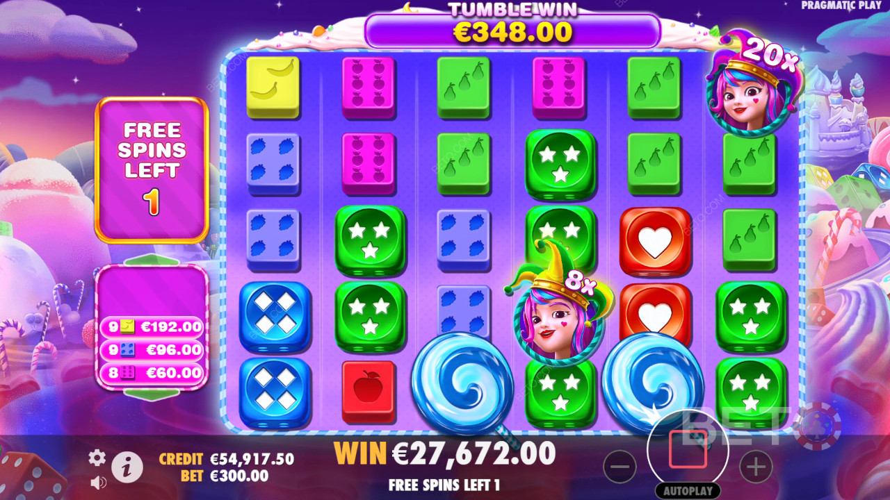 Funcionalidades de bónus explicadas em Sweet Bonanza 1000 Dice por Pragmatic Play