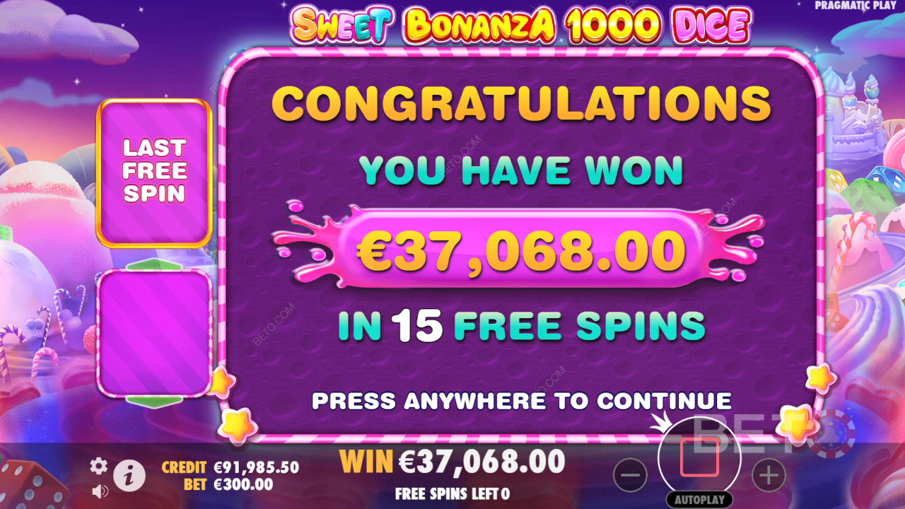 Ganhe 25.000x a sua aposta na Slot Online Sweet Bonanza 1000 Dice!