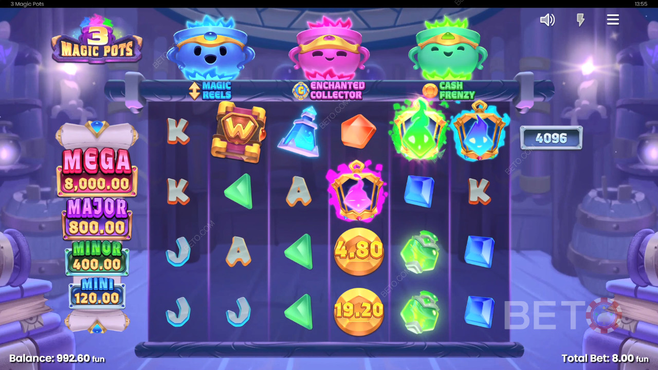 3 Magic Pots Avaliação por BETO Slots