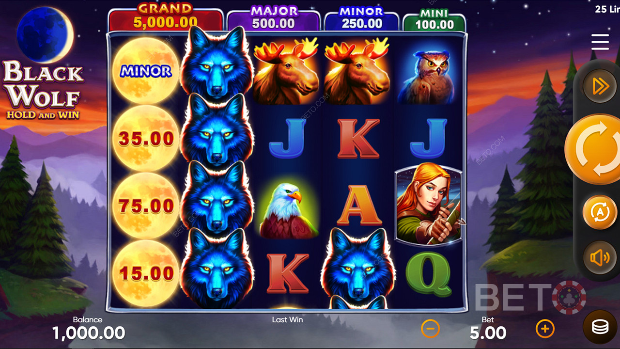Caça aos prémios em dinheiro real nas majestosas selvas do jogo de slot Black Wolf