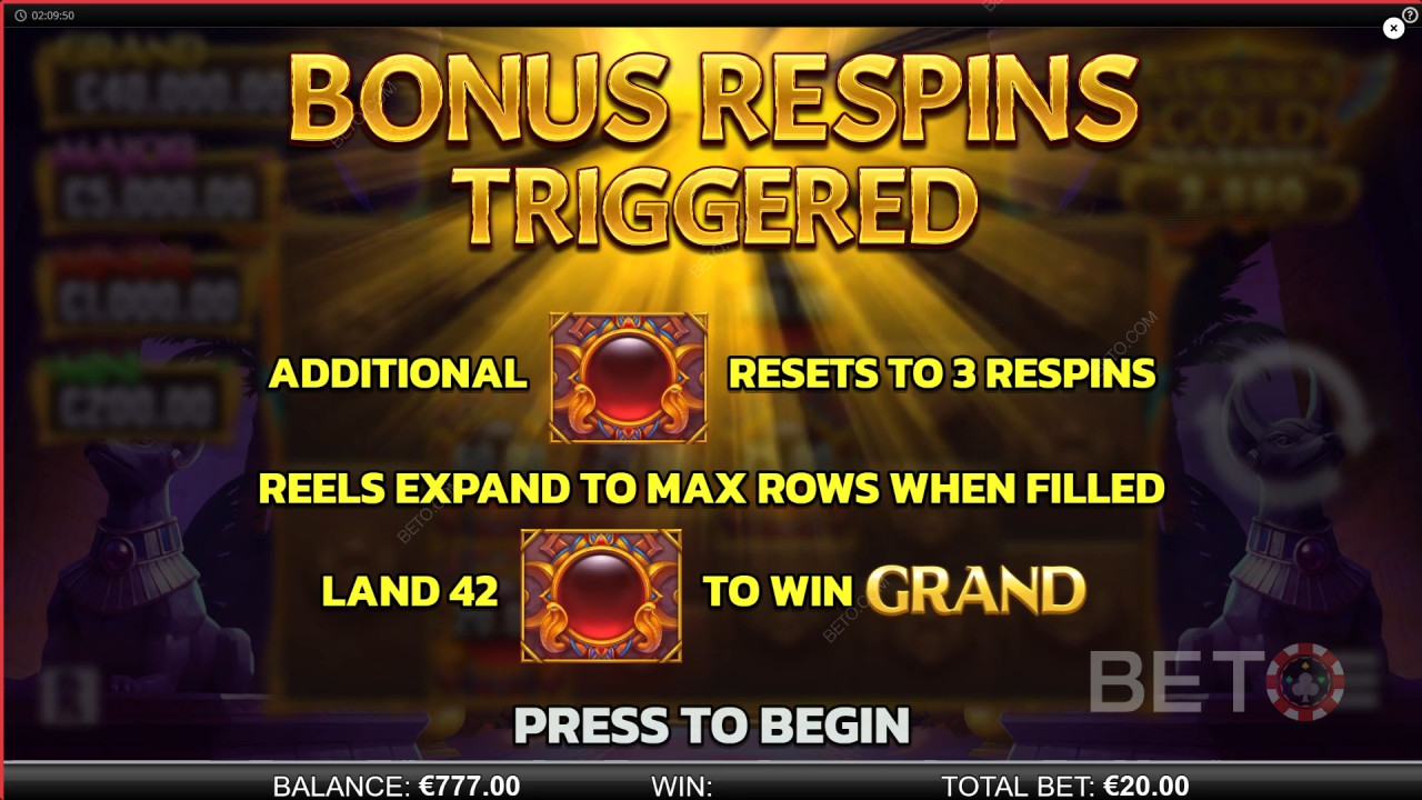 Ganhe 8.641x a sua aposta na slot Ramesses Gold Megaways!