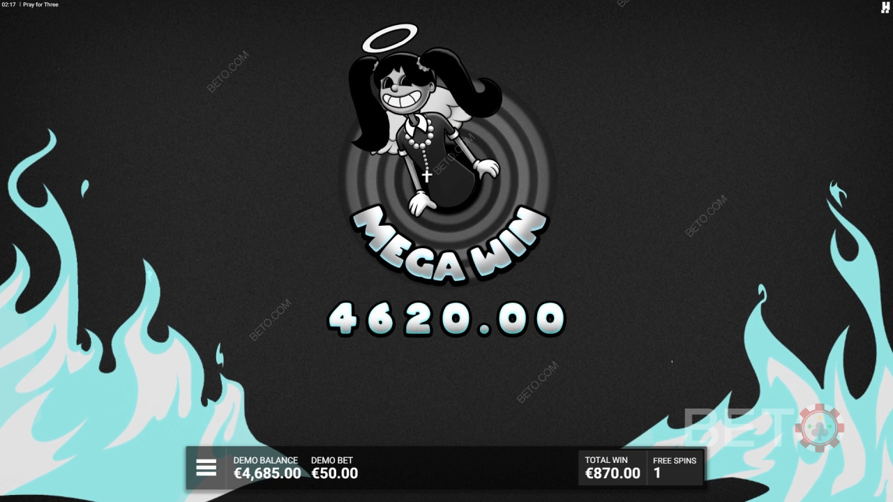 Ganhe 13.333x a sua aposta na slot machine Pray For Three!