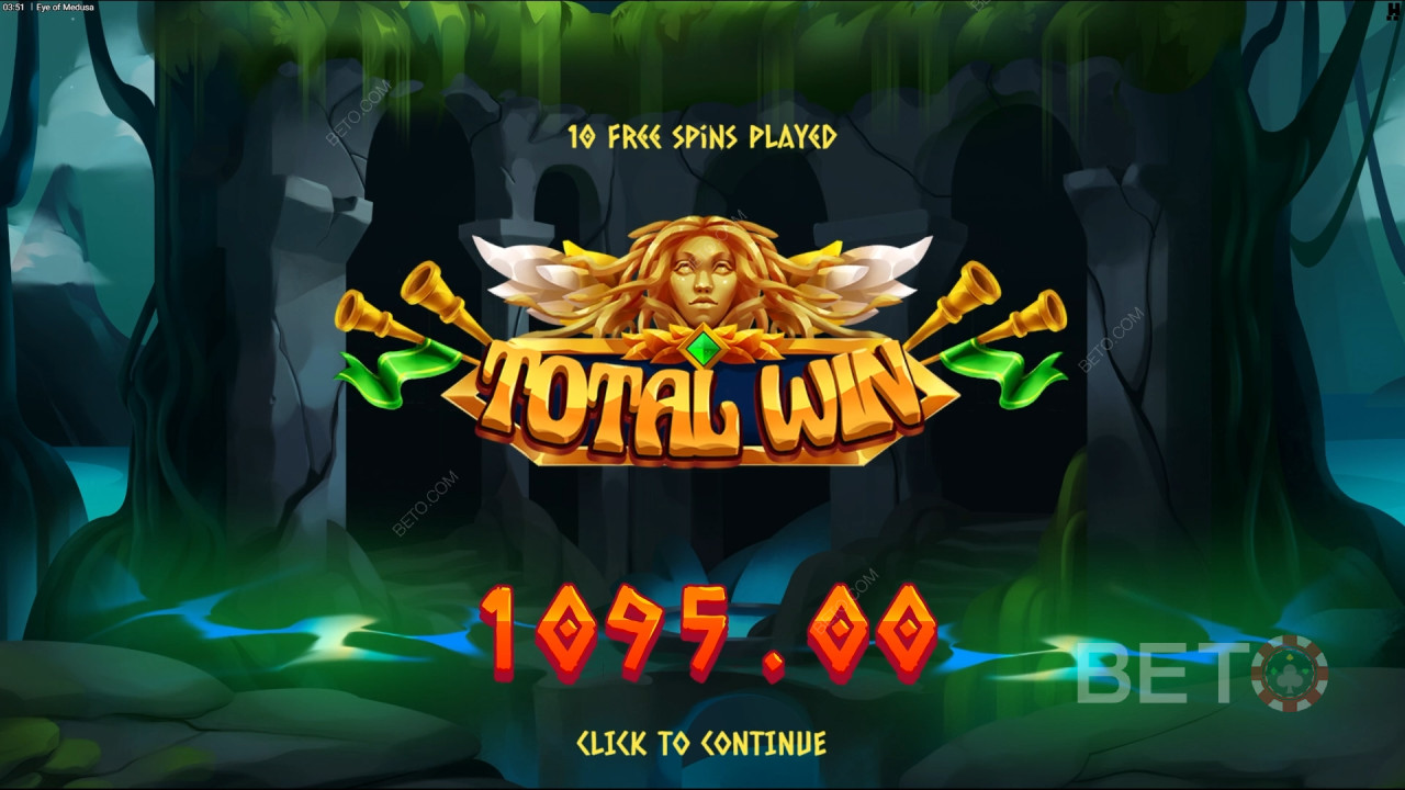 Ganhe 10.000x a sua aposta na Slot Online Eye of Medusa!