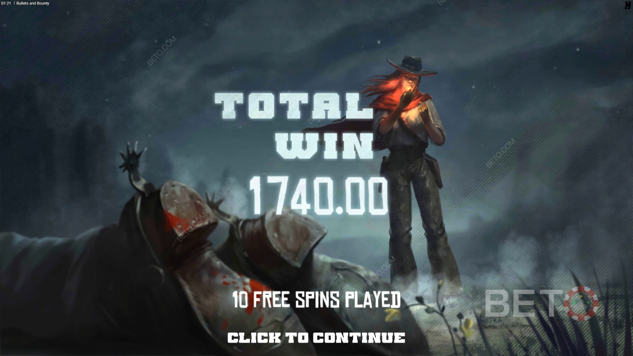 Ganhe 20.000x a sua aposta na slot Bullets and Bounty!