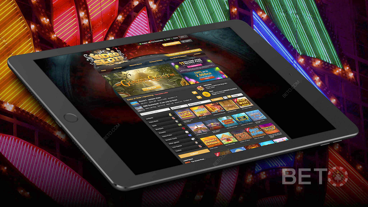 VideoSlot casino móvel - tablets, smartphones