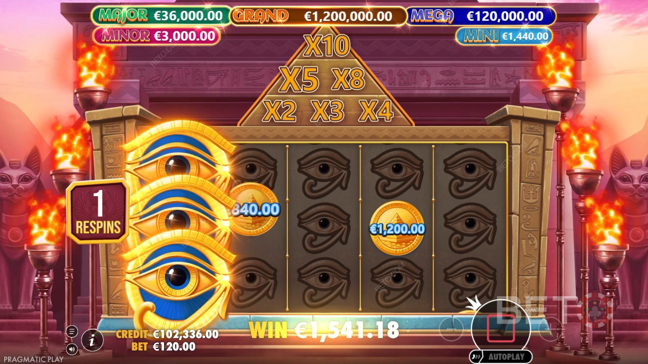 Ganhe 10.000x a sua aposta na slot de vídeo Mummy