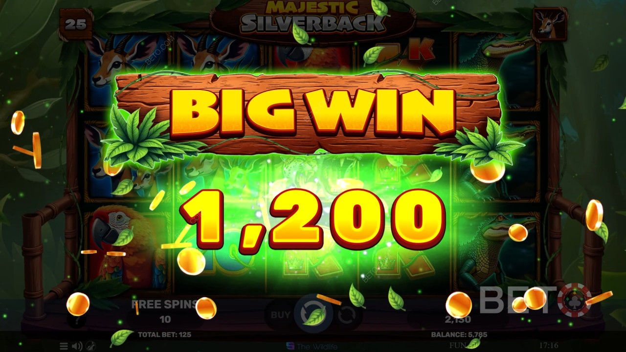 Ganhe 500x a sua aposta na Majestic Silverback Slot Online!