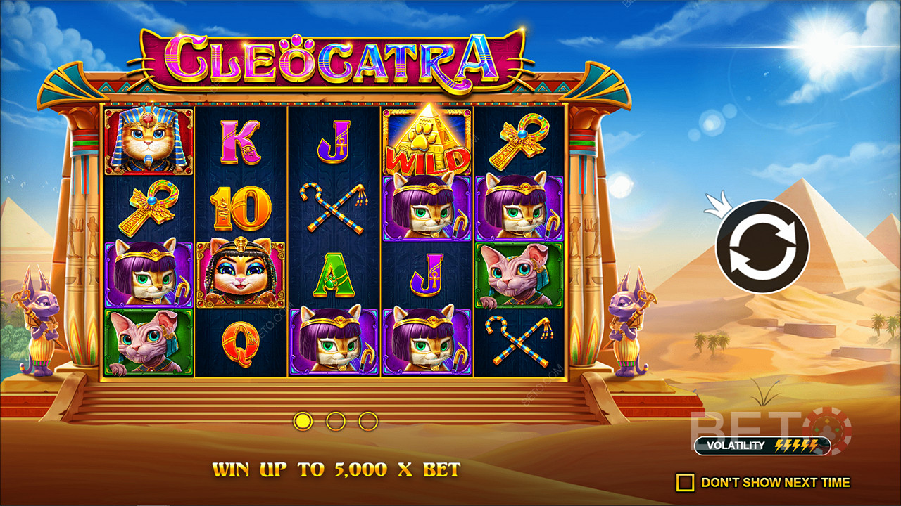 Ganhe até 5.000x a sua aposta na slot online Cleocatra