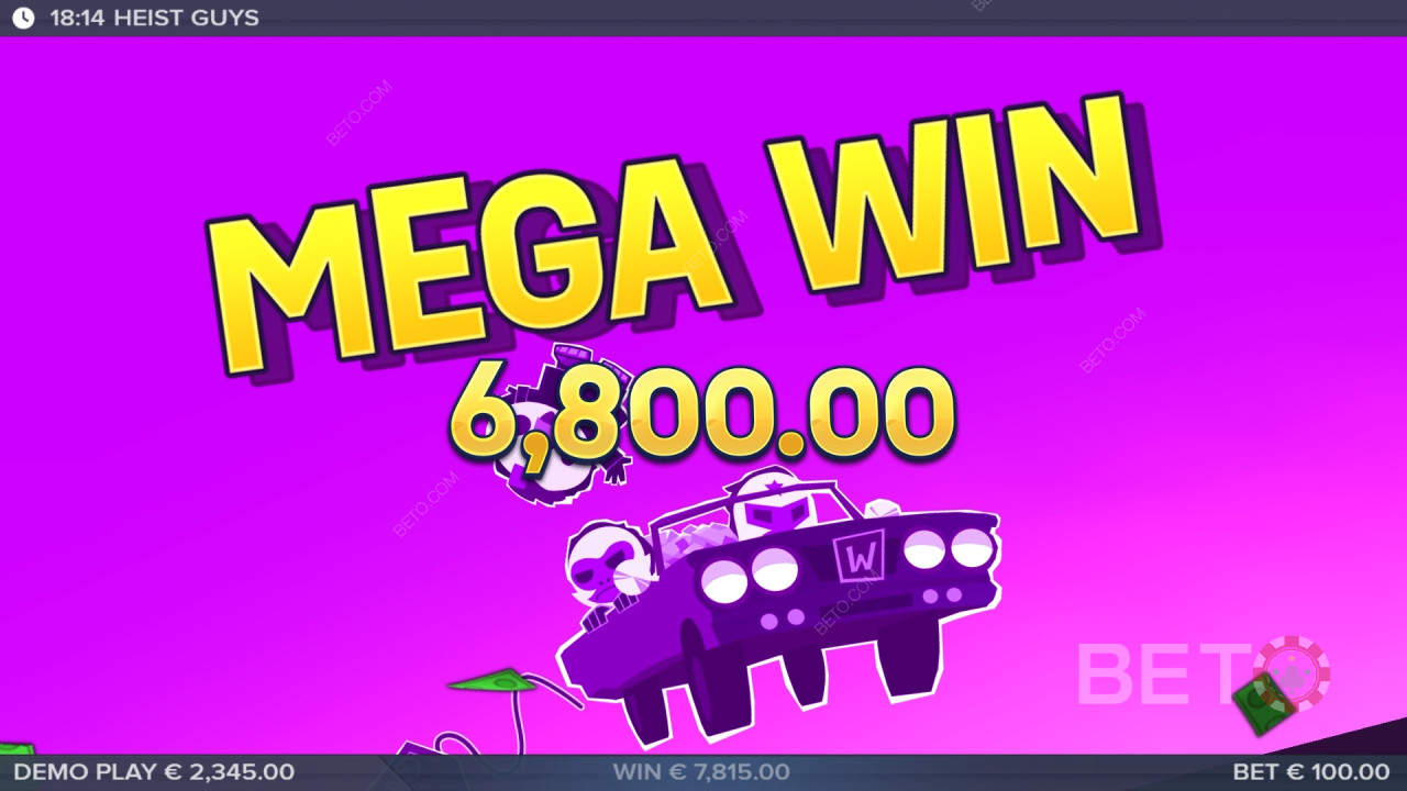 Ganhe 10.000x a sua aposta na Slot de Vídeo Heist Guys!