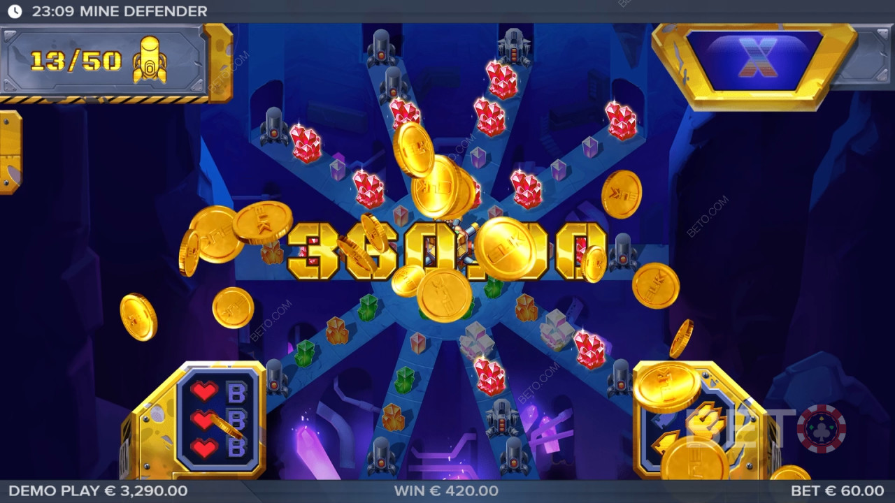 Revisão de Mine Defender por BETO Slots