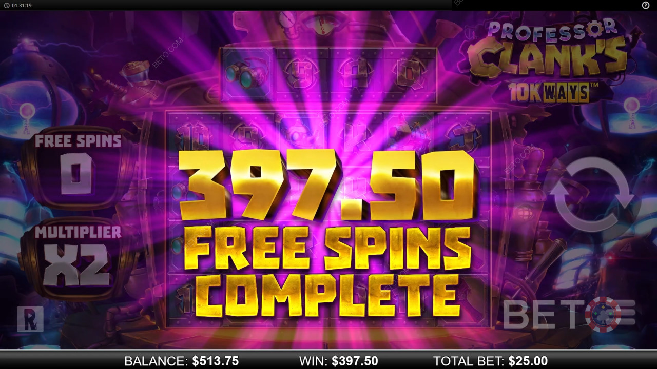 Ganhe 9.142x a sua aposta na slot machine Professor Clank