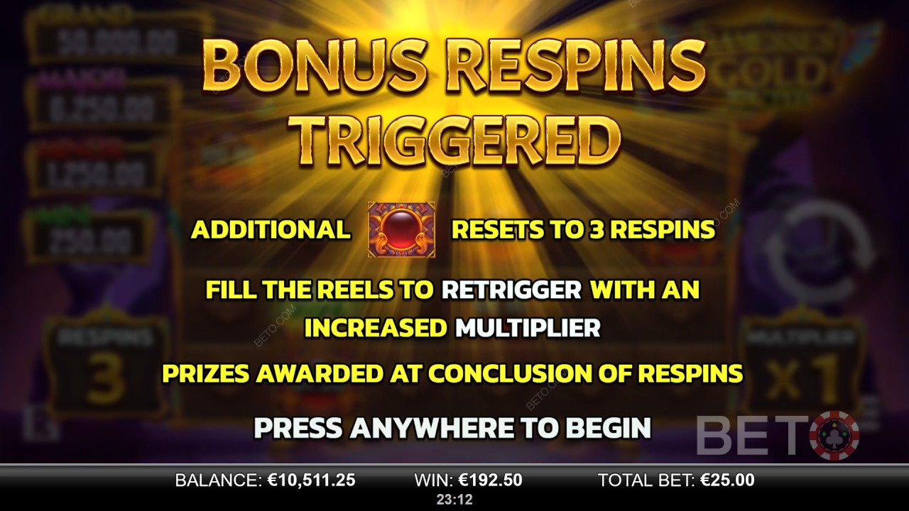 Funcionalidades de bónus explicadas em Ramesses Gold 10K Ways por Reel Play