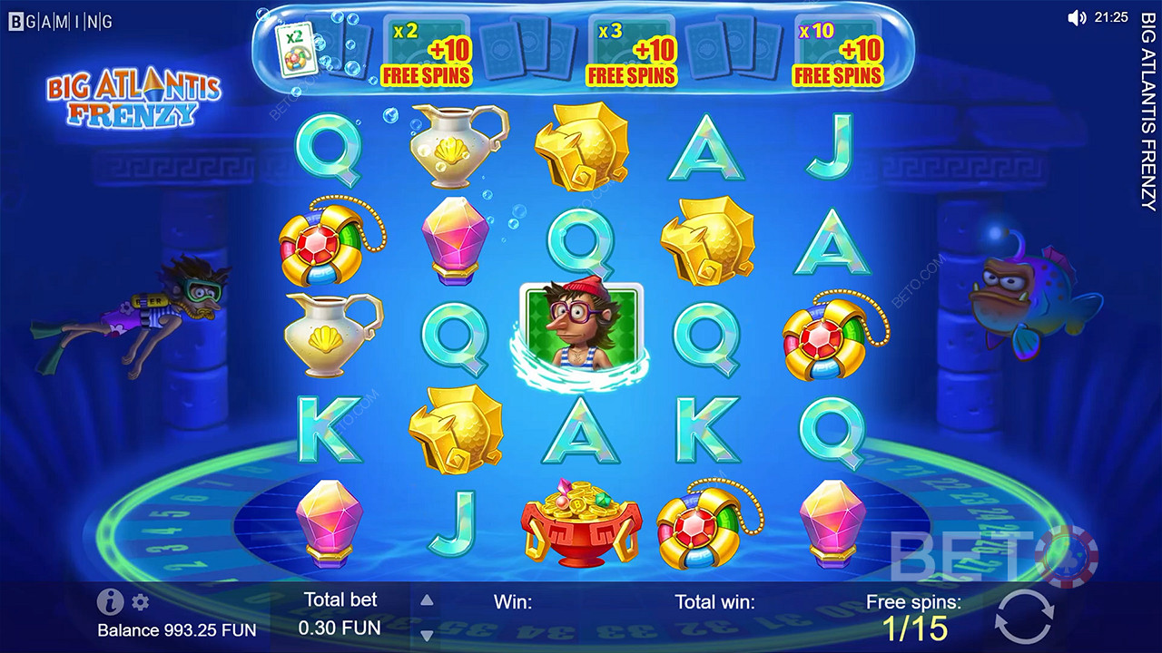 Cada 4º Wild estenderá as Free Spins e aumentará o Multiplicador Win