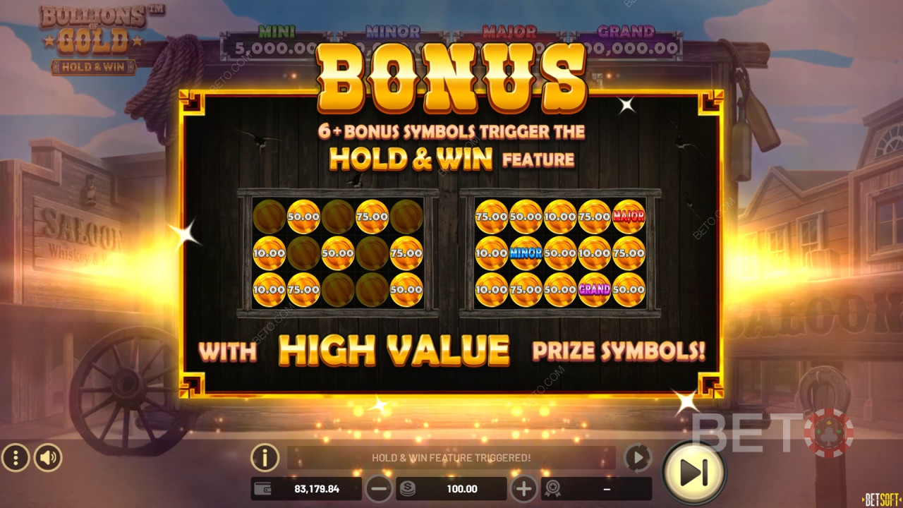 Funcionalidades de bónus explicadas em Bullions of Gold por Betsoft