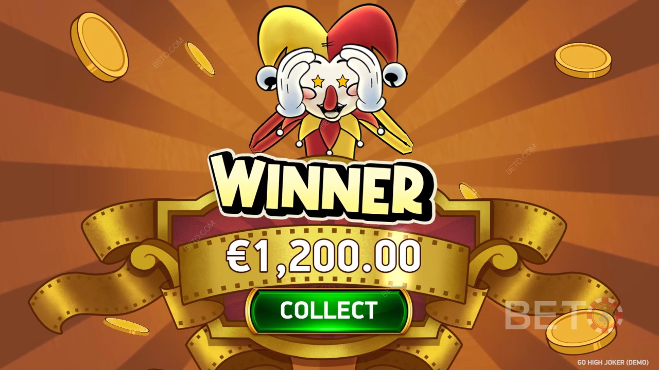Ganhe 2.100x a sua aposta na slot de vídeo Go High Joker!