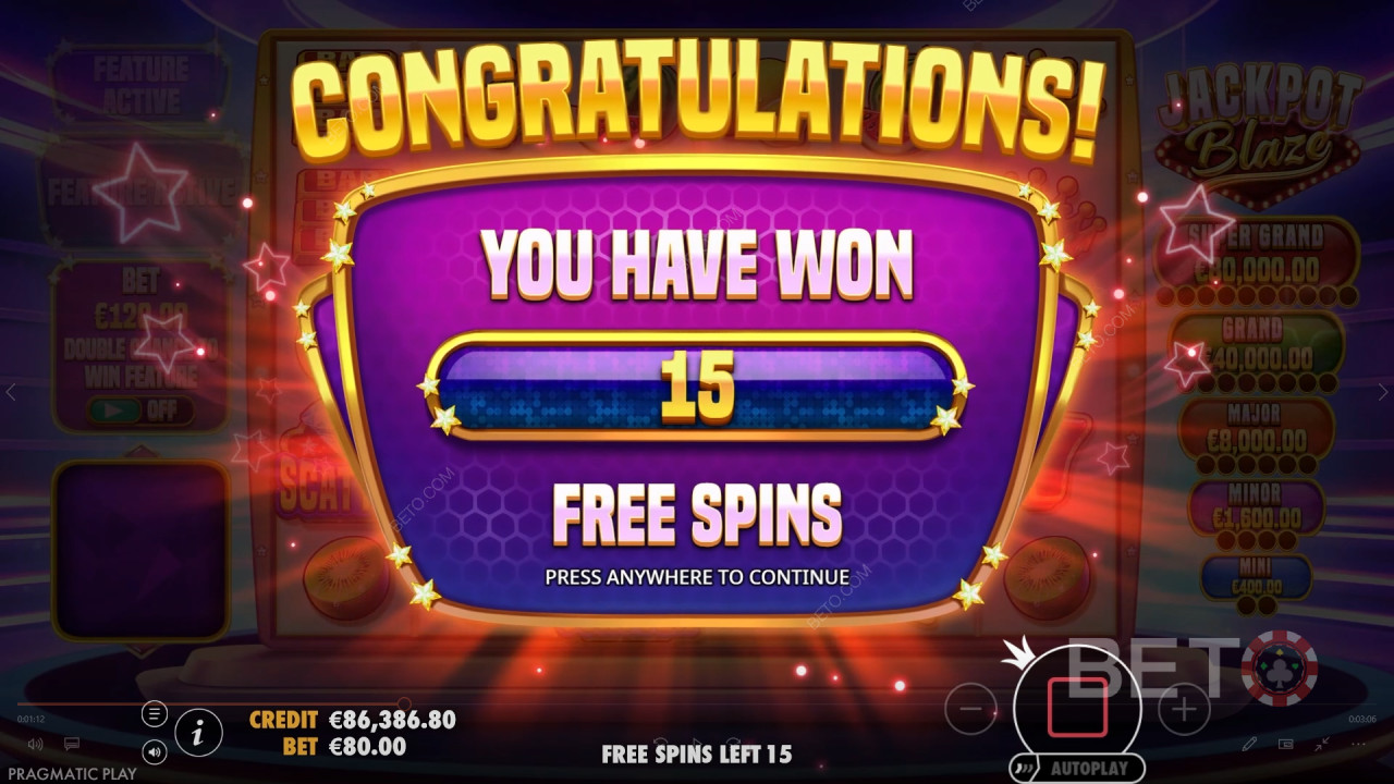 Ganhe 5.000x a sua aposta na slot Jackpot Blaze!