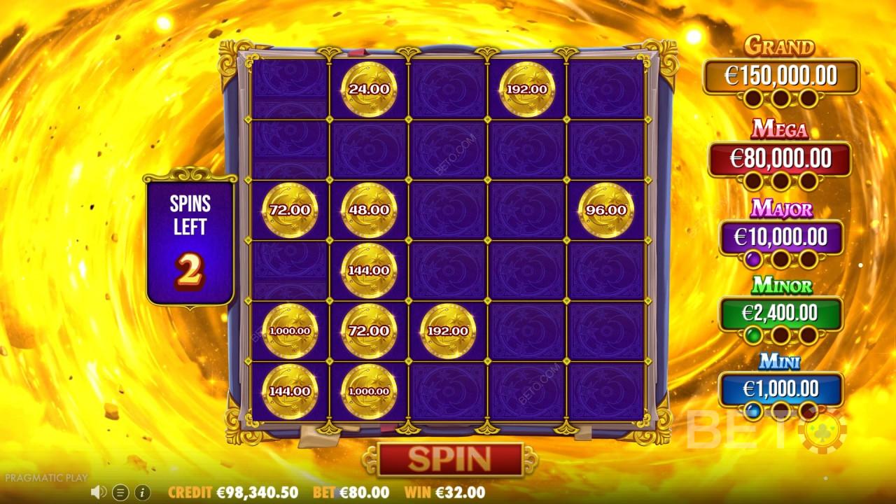 Funcionalidades de bónus explicadas no Spellmaster por Pragmatic Play